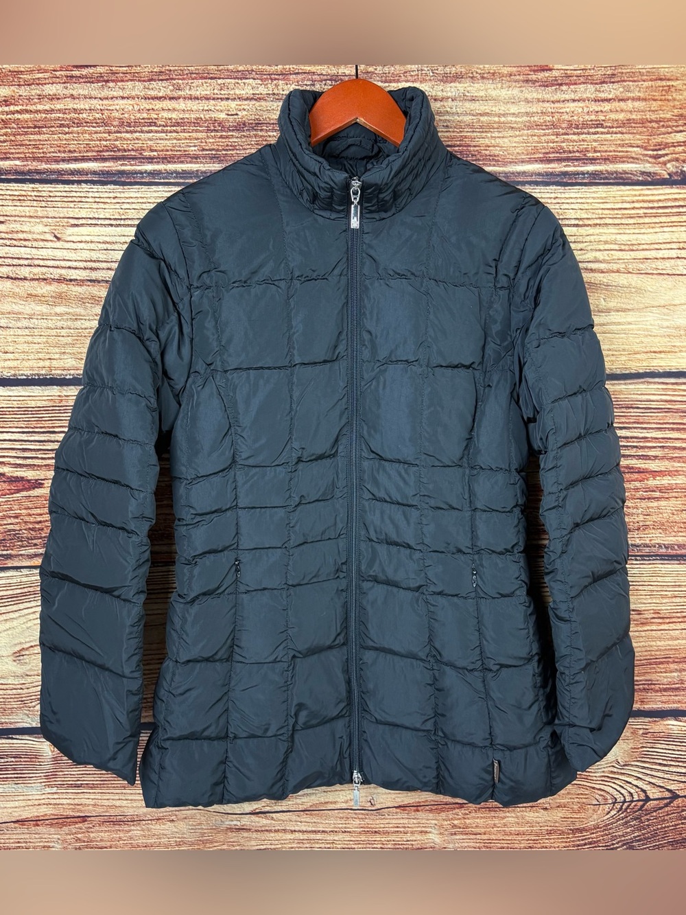 Vintage MONCLER Black Two-Way Zip Quilted Puffer/ Down Coat
